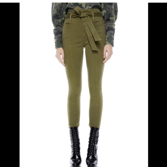 ALICE & OLIVIA JEANS paper bag skinny- 24 - Picture 6 of 7